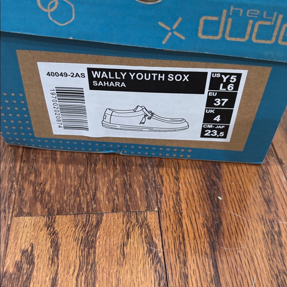 Hey Dude, Kids, Wally Youth Sox, Size Y5, Sahara - Picture 2 of 9